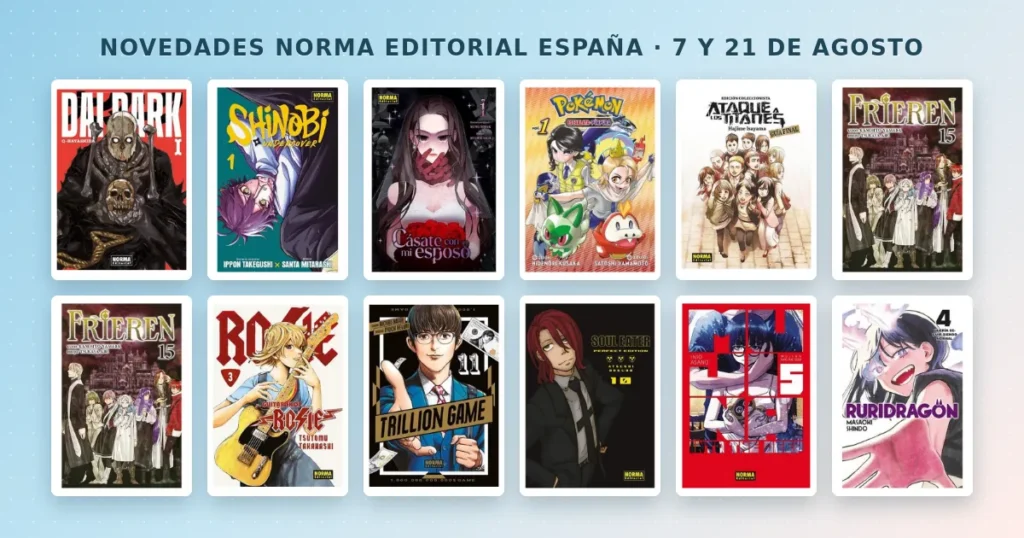 Novedades Norma Editorial España — 7 y 21 de agosto