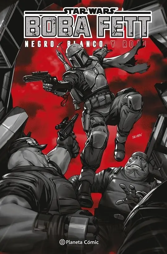 Star Wars Boba Fett Negro, Blanco y Rojo – Planeta Comic España