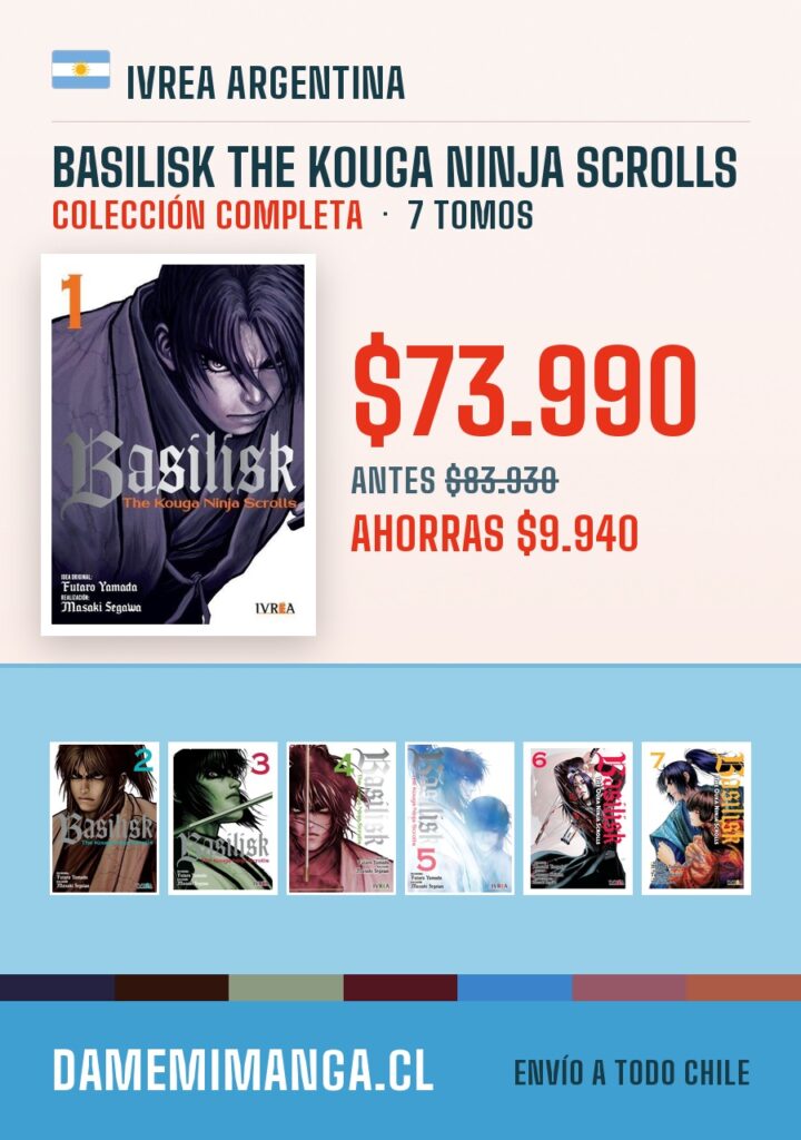 Basilisk The Kouga Ninja Scrolls Colección Completa (7 tomos) – Ivrea Argentina