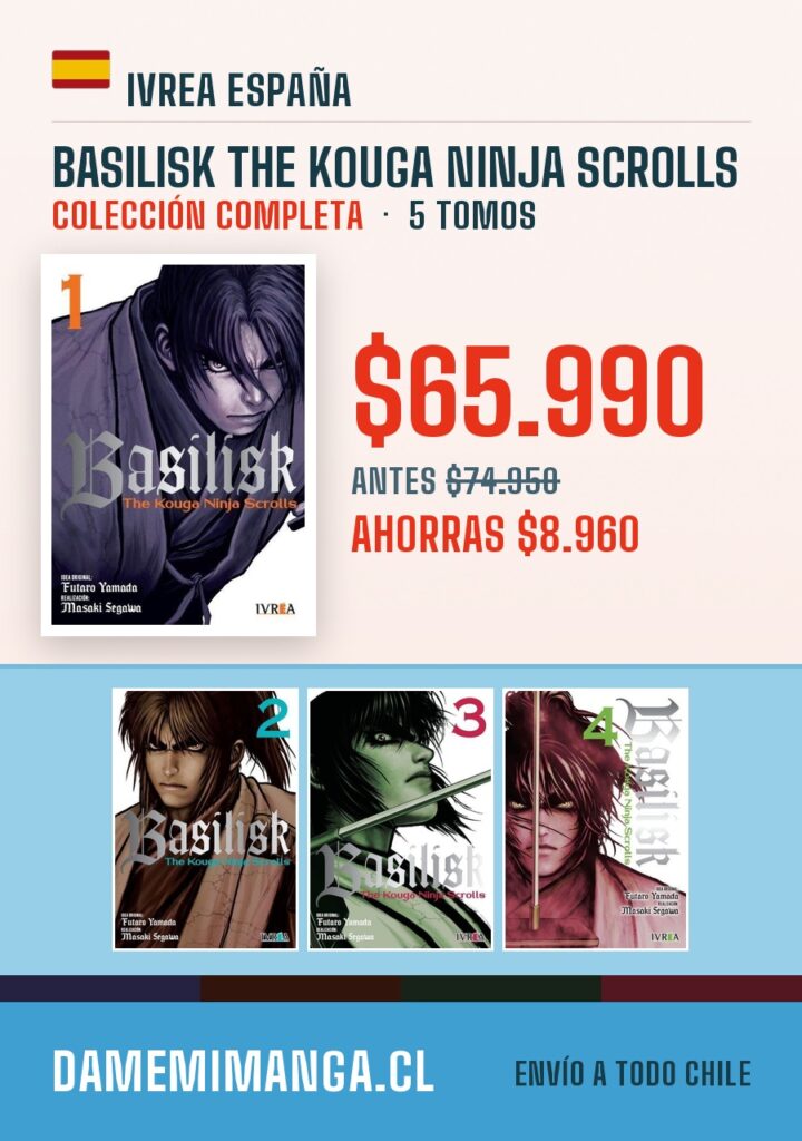 Basilisk The Kouga Ninja Scrolls Colección Completa (5 tomos) – Ivrea España