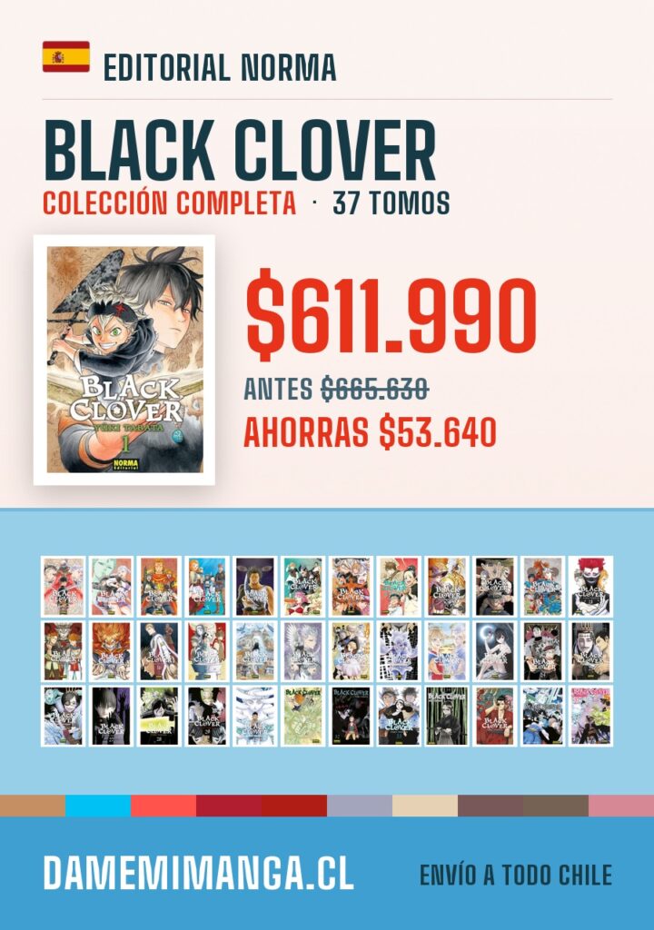 Black Clover Colección Completa (37 tomos) – Editorial Norma