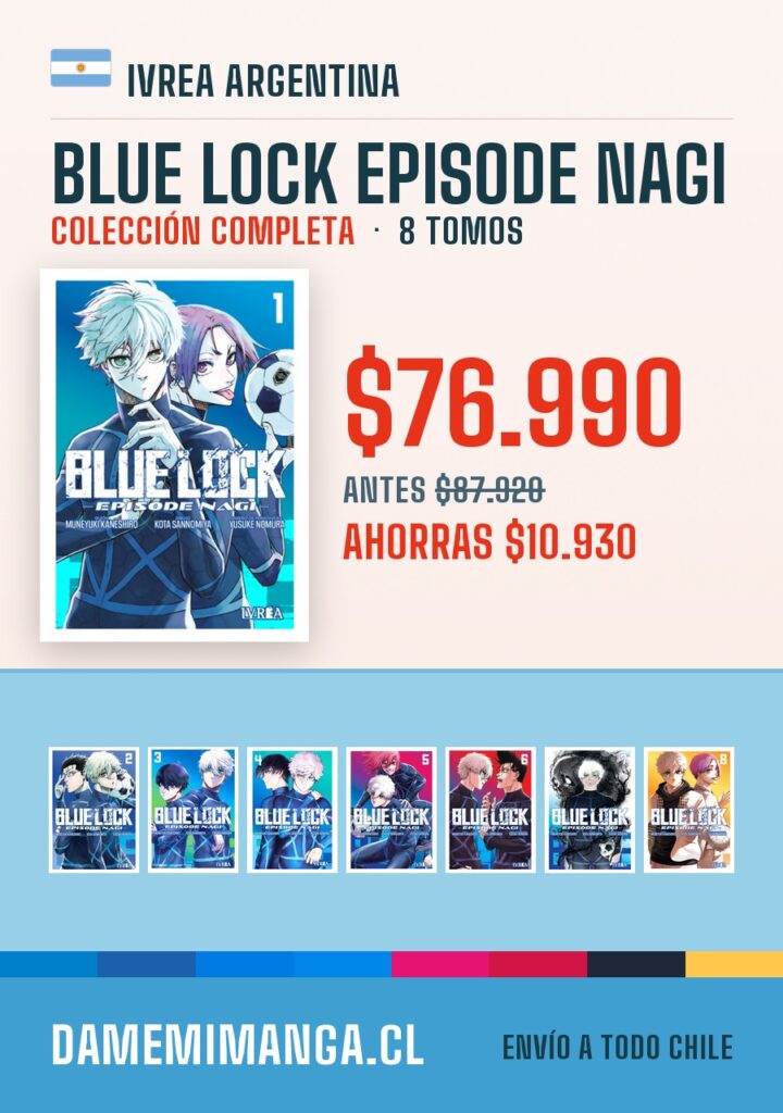Blue Lock Episode Nagi Colección Completa (8 tomos) – Ivrea Argentina