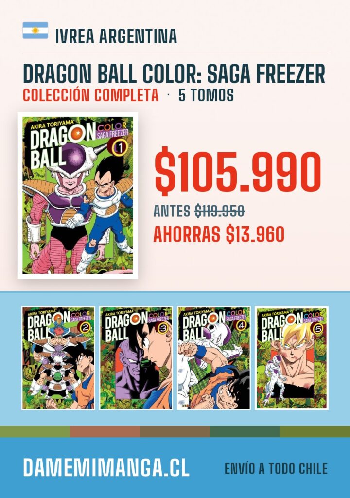 Dragon Ball Color: Saga Freezer Colección Completa (5 tomos) – Ivrea Argentina