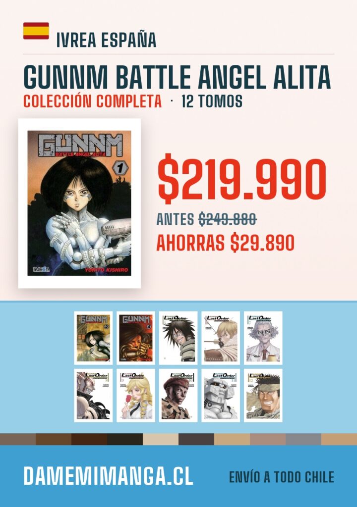 Gunnm Battle Angel Alita Colección Completa (12 tomos) – Ivrea España