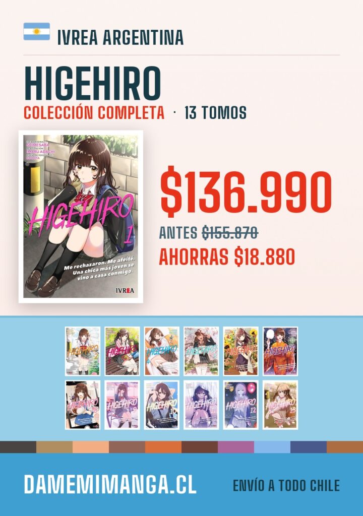 Higehiro Colección Completa (13 tomos) – Ivrea Argentina