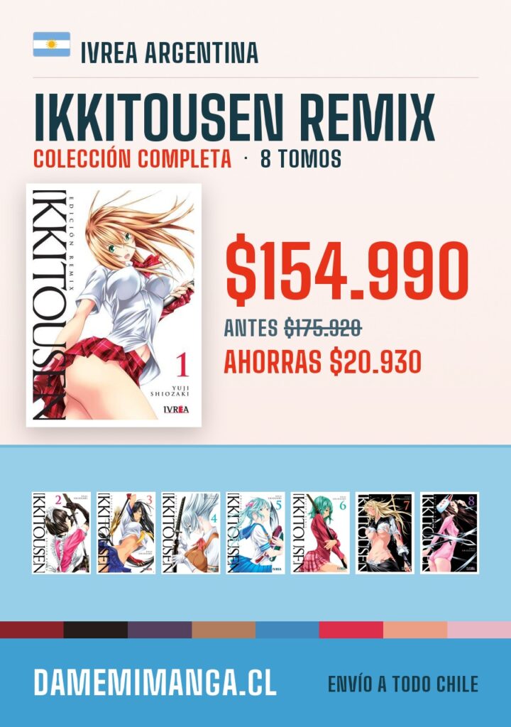 Ikkitousen Remix Colección Completa (8 tomos) – Ivrea Argentina