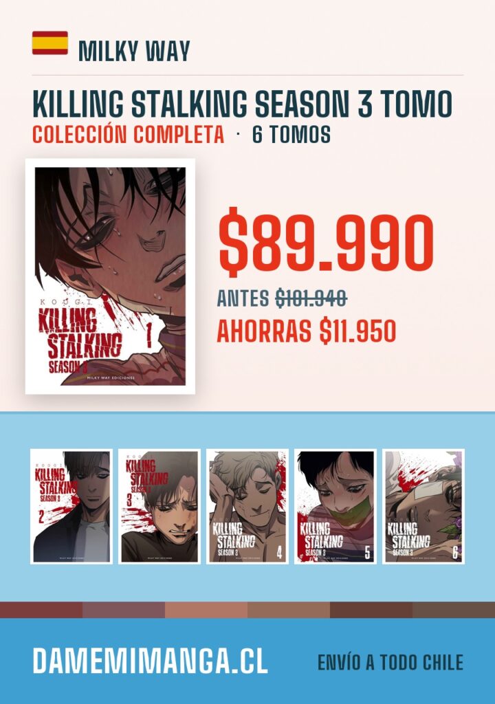 Killing Stalking Season 3 Tomo Colección Completa (6 tomos) – Milky Way