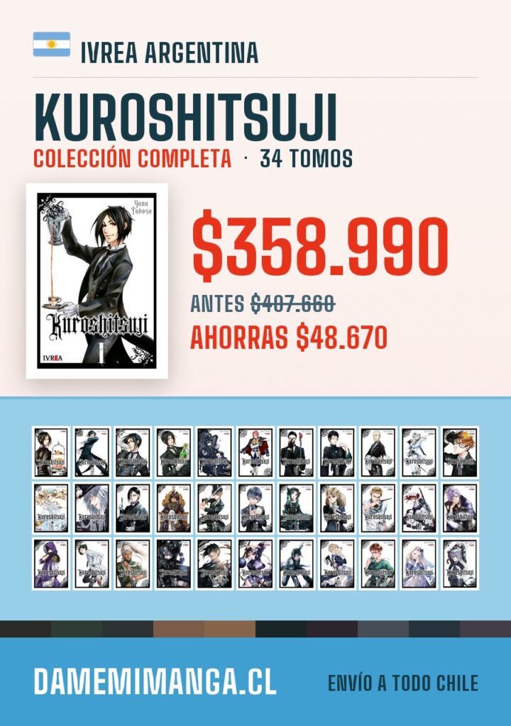 Kuroshitsuji Colección Completa (34 tomos) – Ivrea Argentina