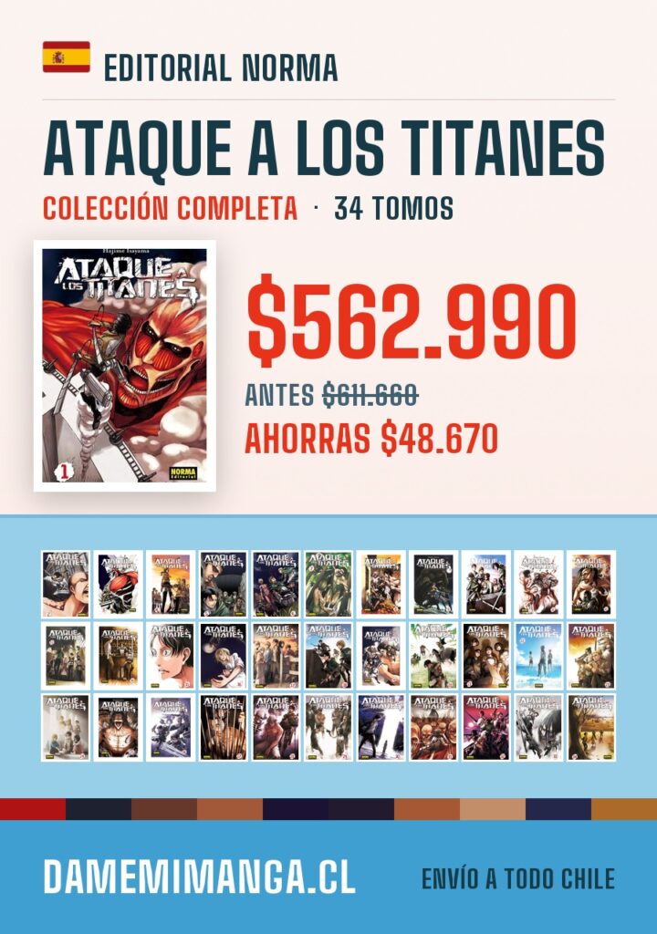 Ataque a los Titanes Colección Completa (34 tomos) – Editorial Norma