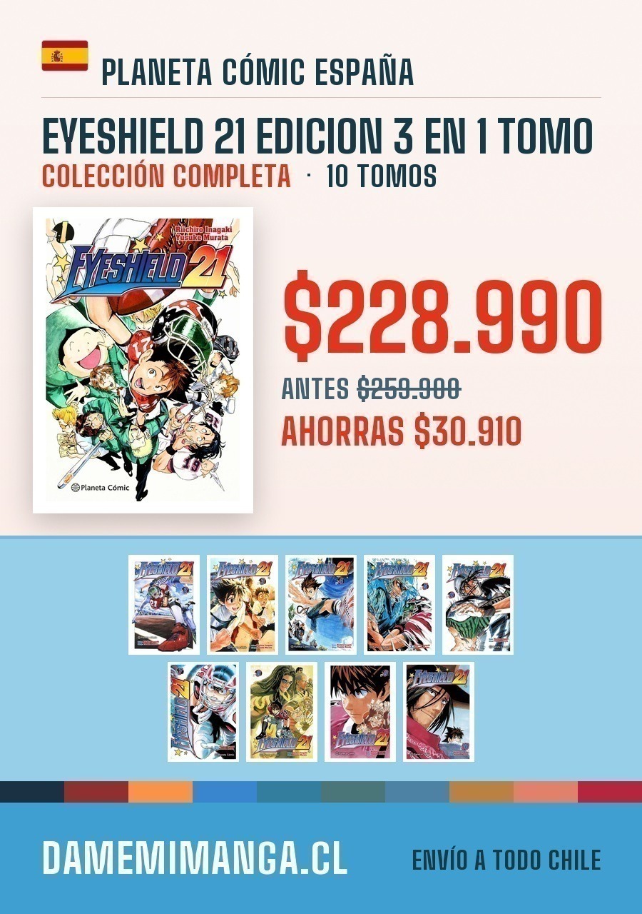 Eyeshield 21 Edicion 3 en 1 Tomo Colección Completa (10 tomos) – Planeta Cómic España