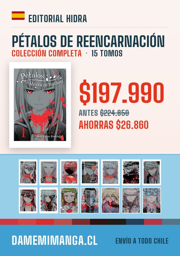Pétalos de Reencarnación Colección Completa (15 tomos) – Editorial Hidra