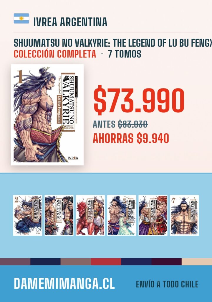 Shuumatsu no Valkyrie: The Legend of Lu Bu Fengxian Colección Completa (7 tomos) – Ivrea Argentina