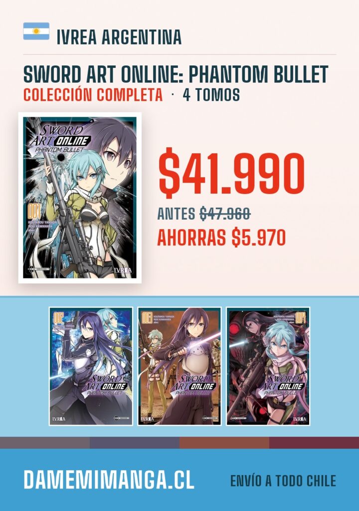 Sword Art Online: Phantom Bullet Colección Completa (4 tomos) – Ivrea Argentina