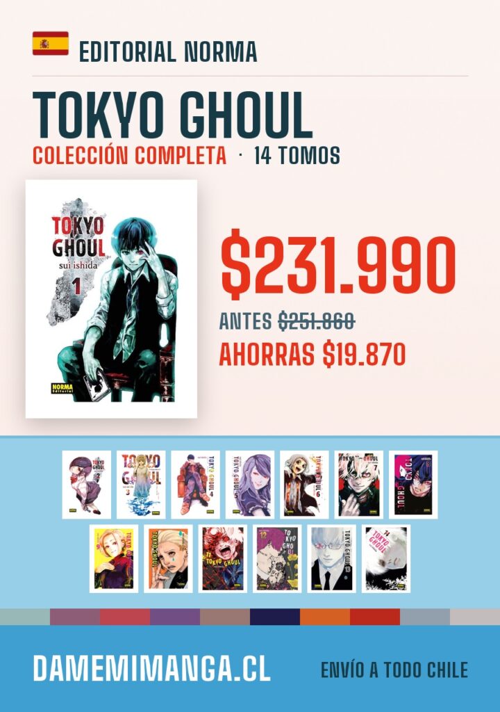 Tokyo Ghoul Colección Completa (14 tomos) – Editorial Norma