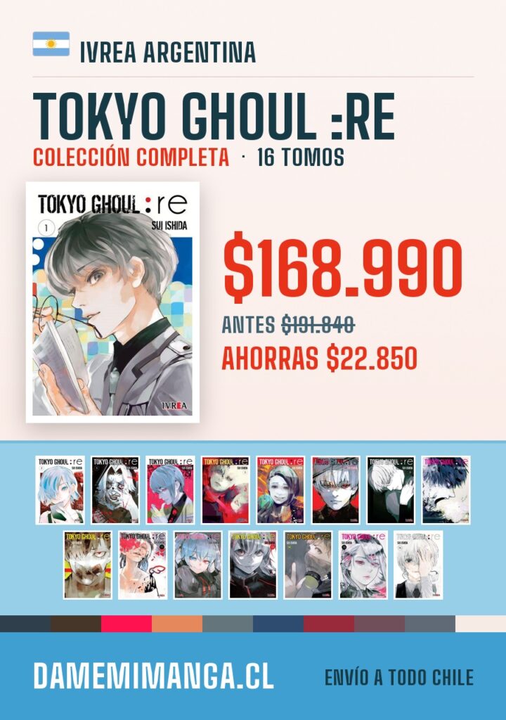 Tokyo Ghoul :Re Colección Completa (16 tomos) – Ivrea Argentina