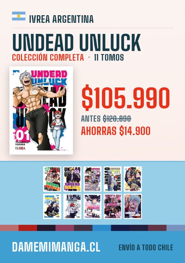 Undead Unluck Colección Completa (11 tomos) – Ivrea Argentina