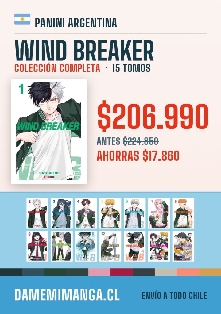 Wind Breaker Colección Completa (15 tomos) – Panini Argentina