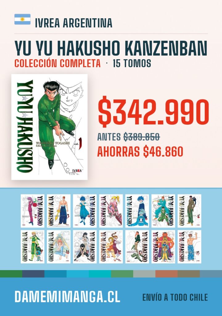 Yu Yu Hakusho Kanzenban Colección Completa (15 tomos) – Ivrea Argentina