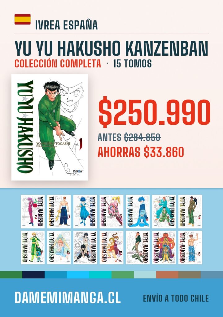 Yu Yu Hakusho Kanzenban Colección Completa (15 tomos) – Ivrea España
