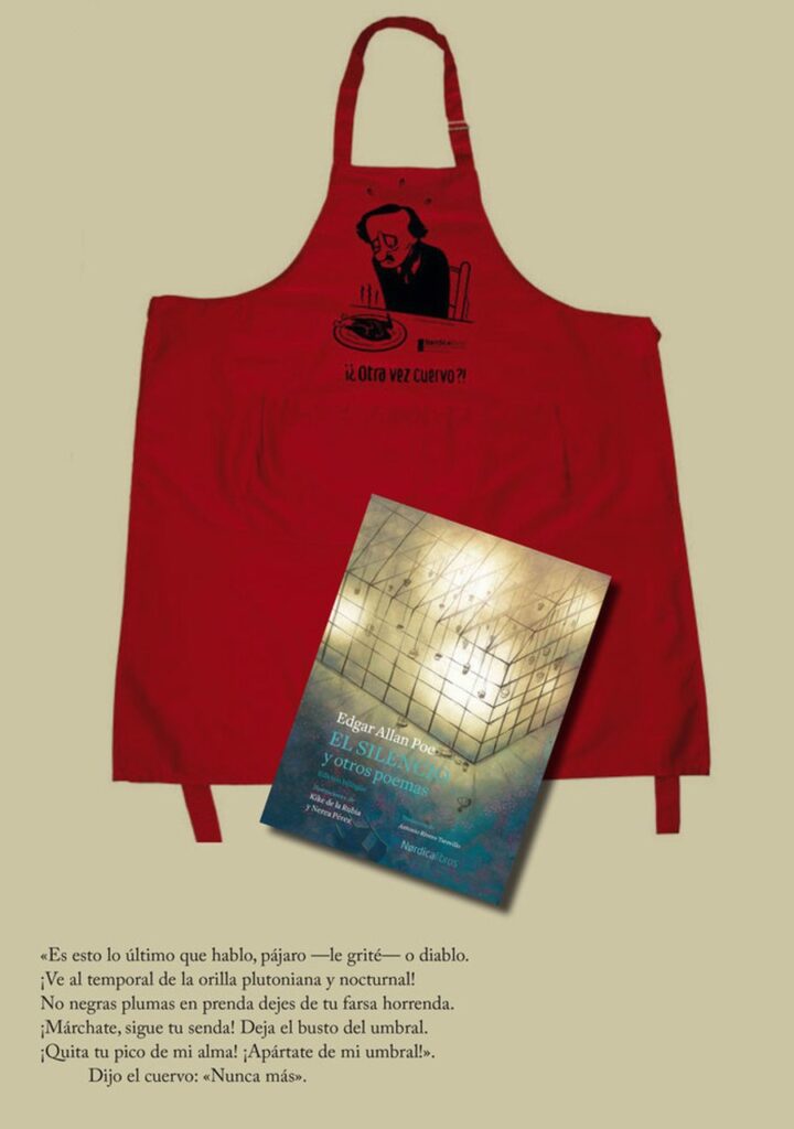Pack Edgar Allan Poe: libro El silencio + delantal Max – Nórdica Libros