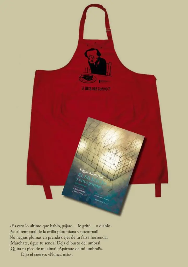 Pack Edgar Allan Poe: libro El silencio + delantal Max – Nórdica Libros