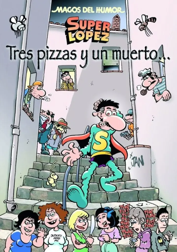 Superlópez. Tres pizzas y un muerto... (Magos del Humor 168) – Bruguera