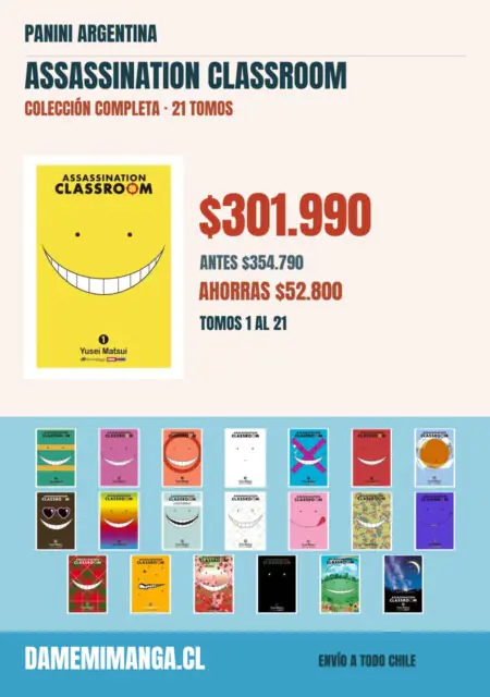 Assassination Classroom Colección Completa (21 tomos) – Panini Argentina