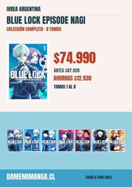 Blue Lock Episode Nagi Colección Completa (8 tomos) – Ivrea Argentina