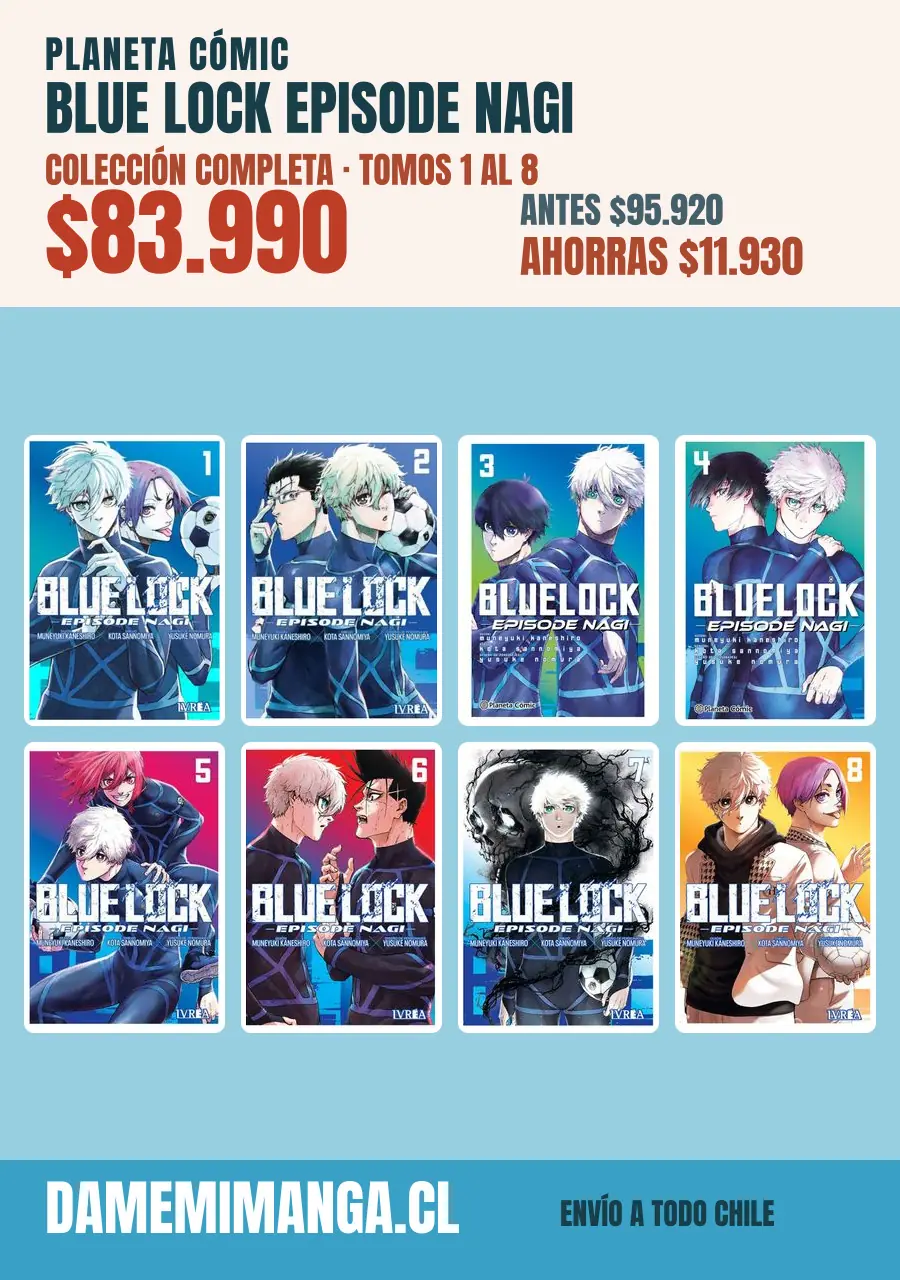 Blue Lock Episode Nagi Colección Completa (8 tomos) – Planeta Cómic