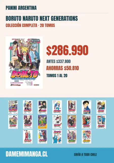 Boruto Naruto Next Generations Colección Completa (20 tomos) – Panini Argentina
