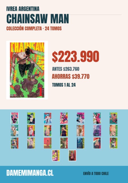 Chainsaw Man Colección Completa (24 tomos) – Ivrea Argentina
