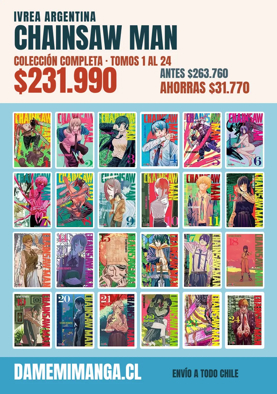 Chainsaw Man Colección Completa (24 tomos) – Ivrea Argentina