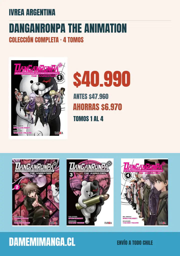 Danganronpa The Animation Colección Completa (4 tomos) – Ivrea Argentina