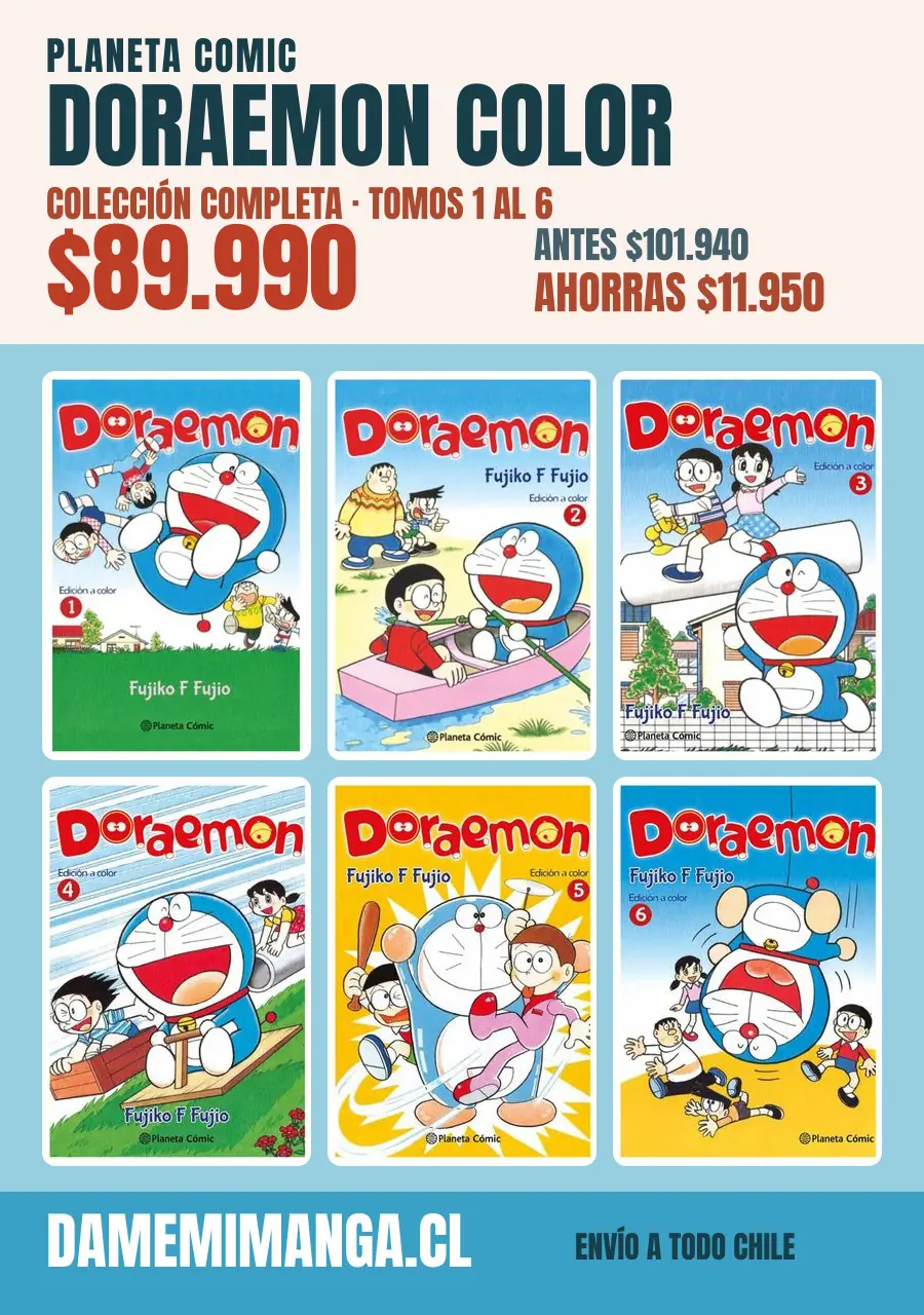 Doraemon Color Colección Completa (6 tomos) – Planeta Comic