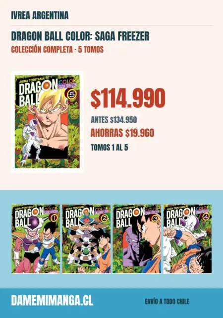 Dragon Ball Color: Saga Freezer Colección Completa (5 tomos) – Ivrea Argentina
