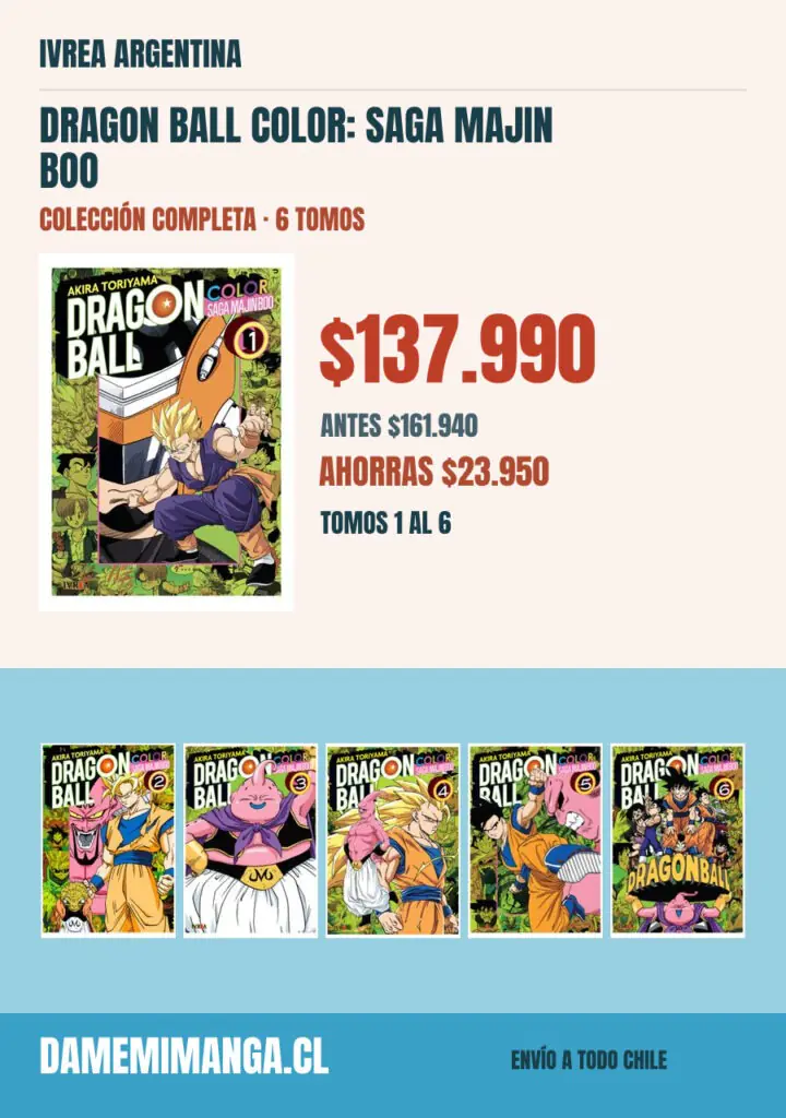 Dragon Ball Color: Saga Majin Boo Colección Completa (6 tomos) – Ivrea Argentina