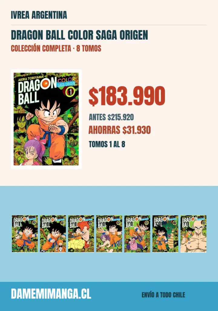 Dragon Ball Color Saga Origen Colección Completa (8 tomos) – Ivrea Argentina