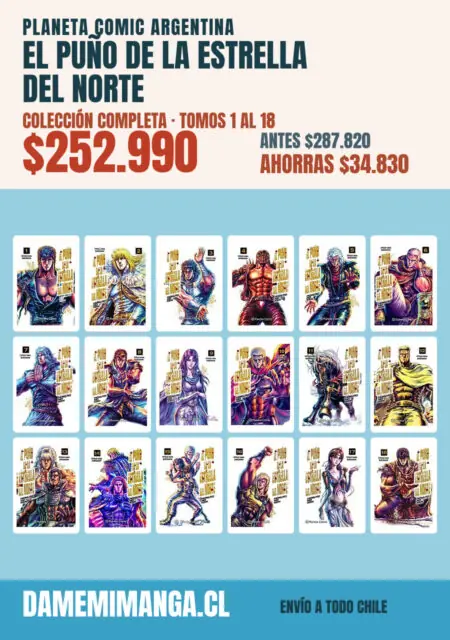 El Puño de la Estrella del Norte Colección Completa (18 tomos) – Planeta Comic Argentina