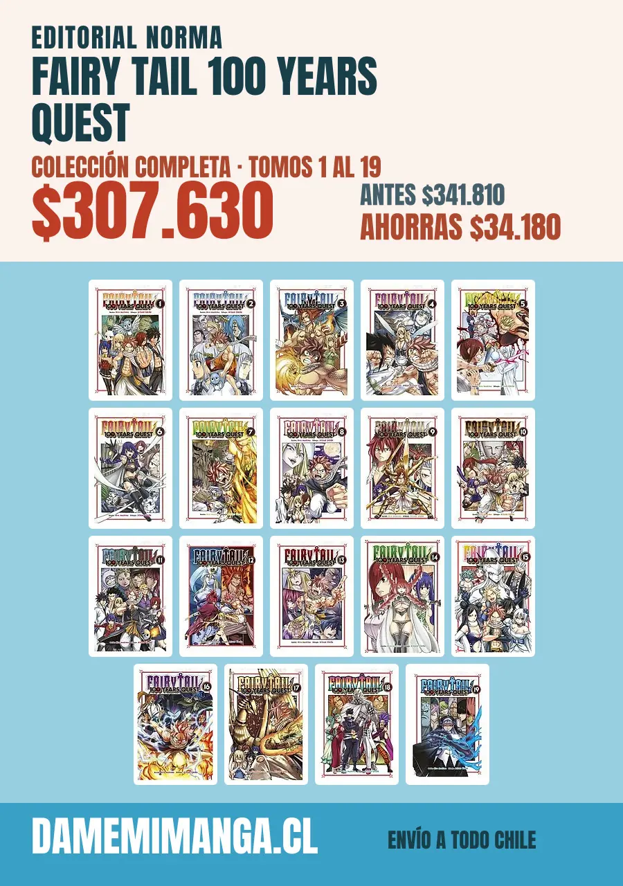 Fairy Tail 100 Years Quest Colección Completa (19 tomos) – Editorial Norma
