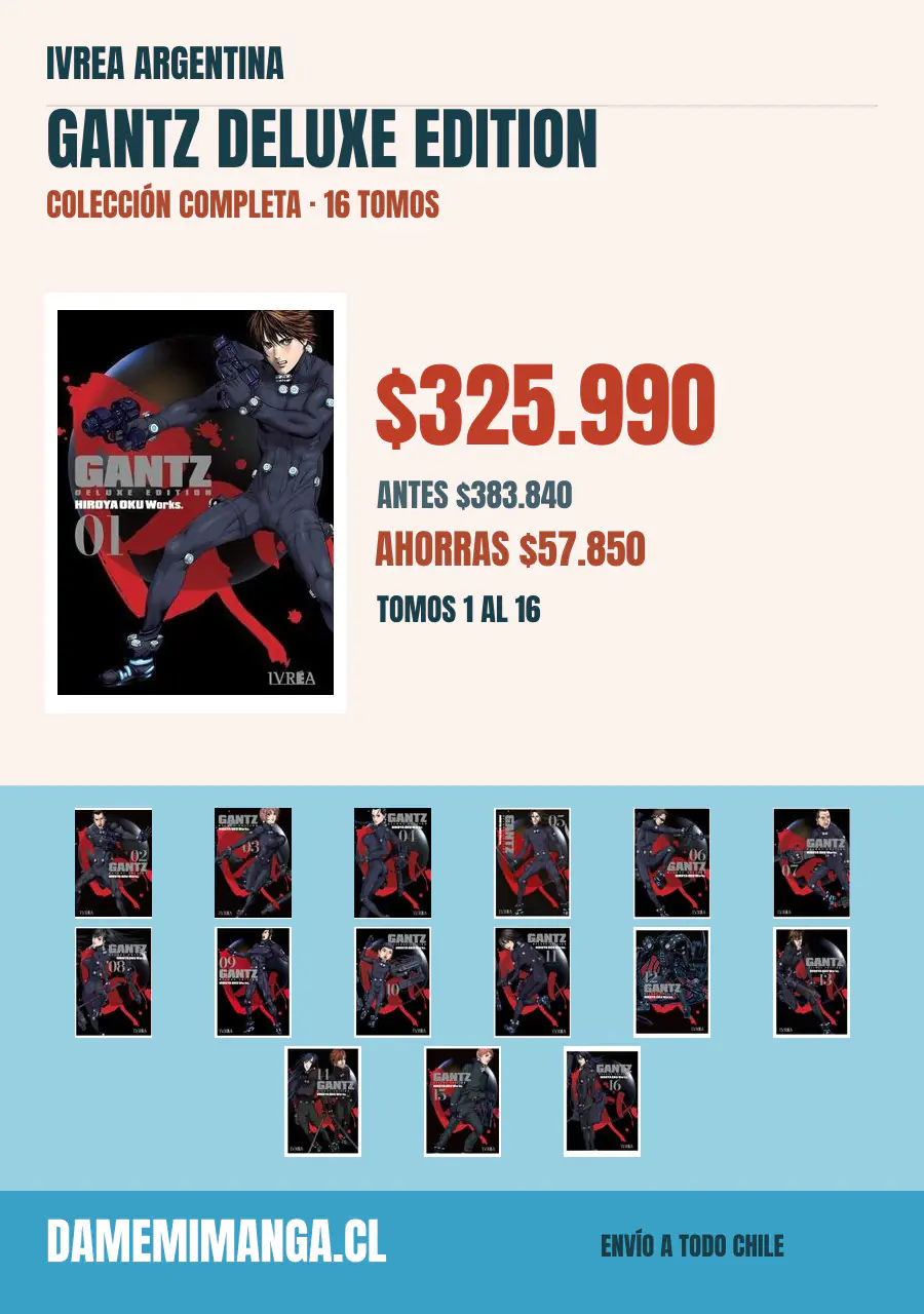 Gantz Deluxe Edition Colección Completa (16 tomos) – Ivrea Argentina