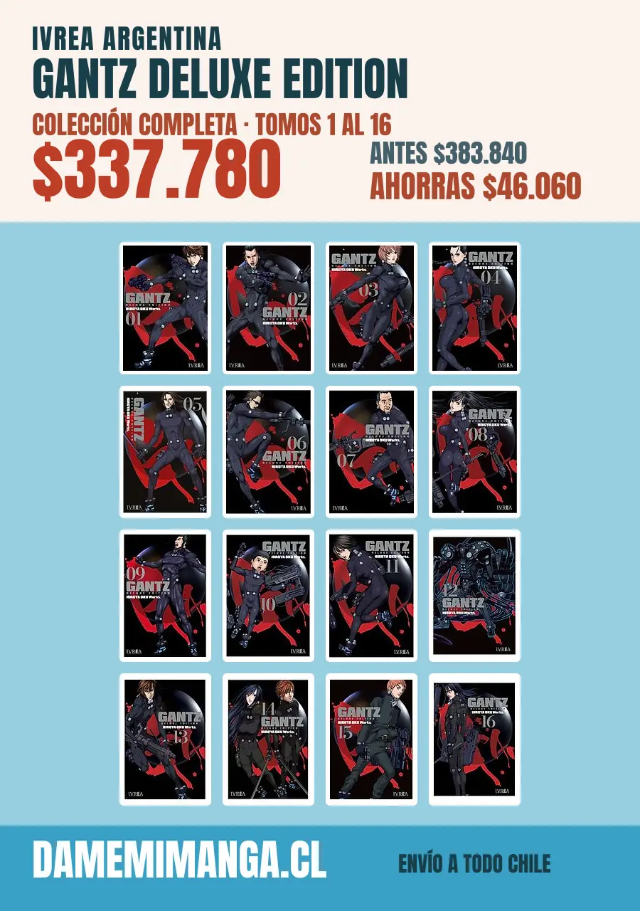 Gantz Deluxe Edition Colección Completa (16 tomos) – Ivrea Argentina