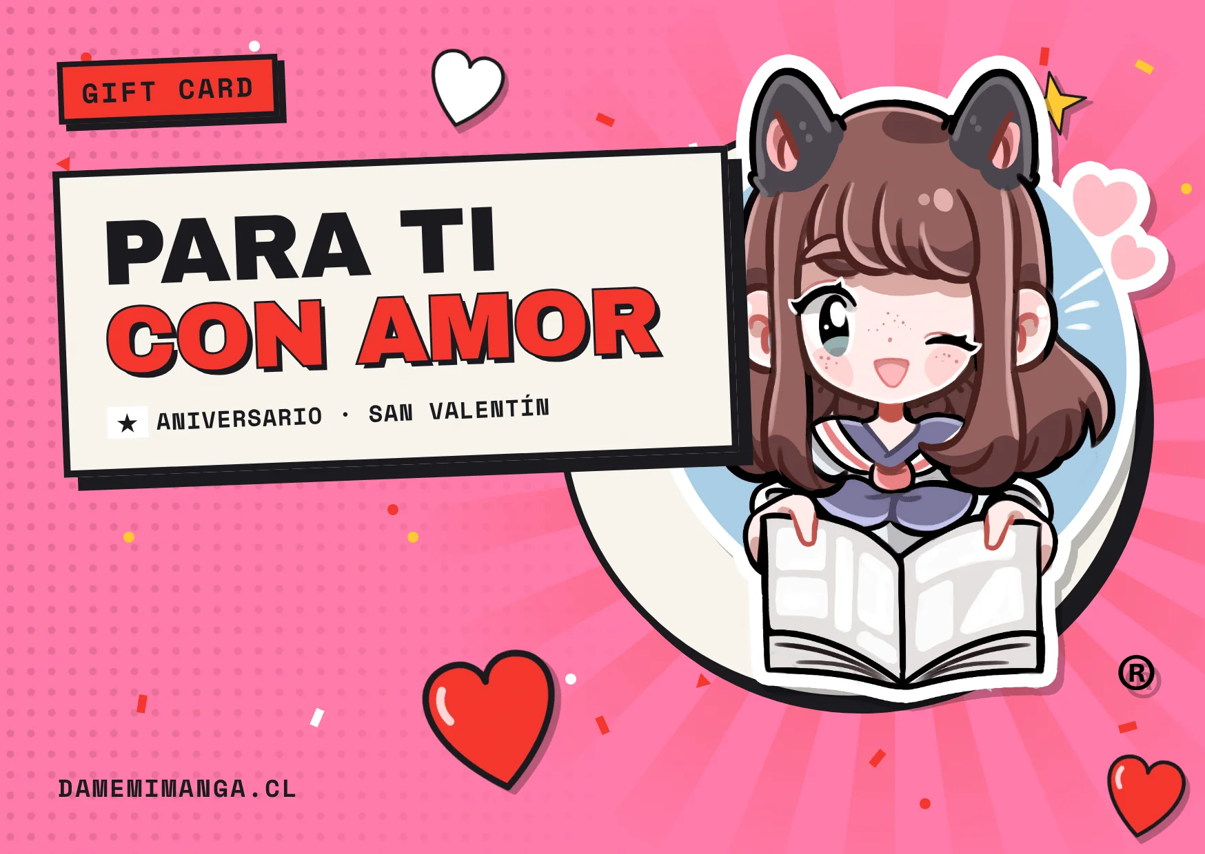 Gift Card Dame Mi Manga de amor y aniversario