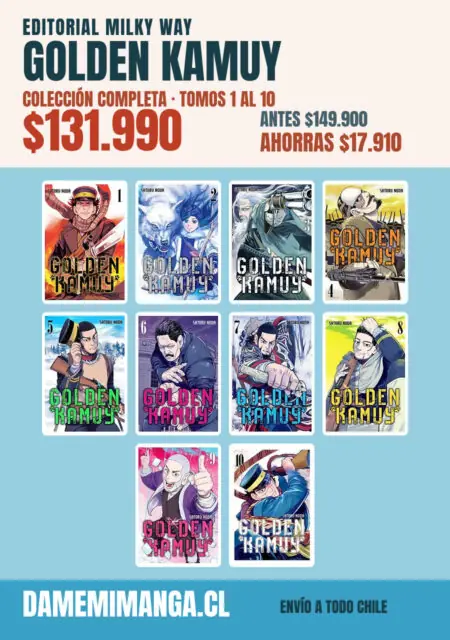 Golden Kamuy Colección Completa (10 tomos) – Editorial Milky Way