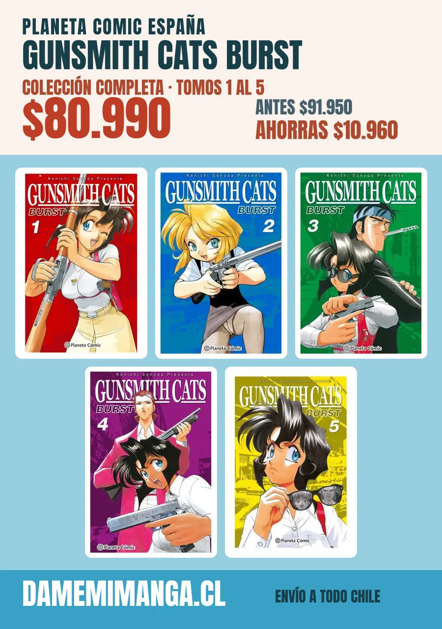 Gunsmith Cats Burst Colección Completa (5 tomos) – Planeta Comic España