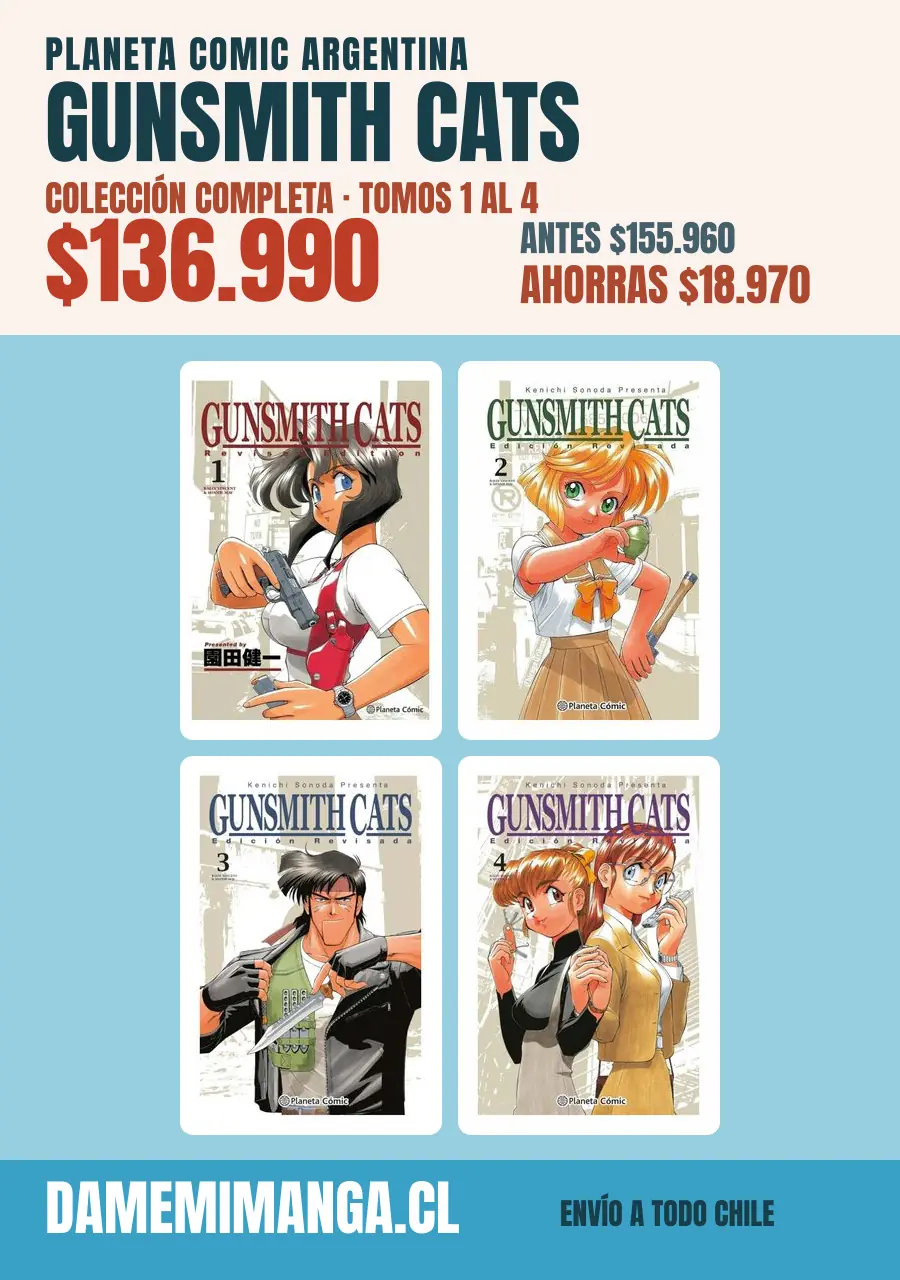 Gunsmith Cats Colección Completa (4 tomos) – Planeta Comic Argentina