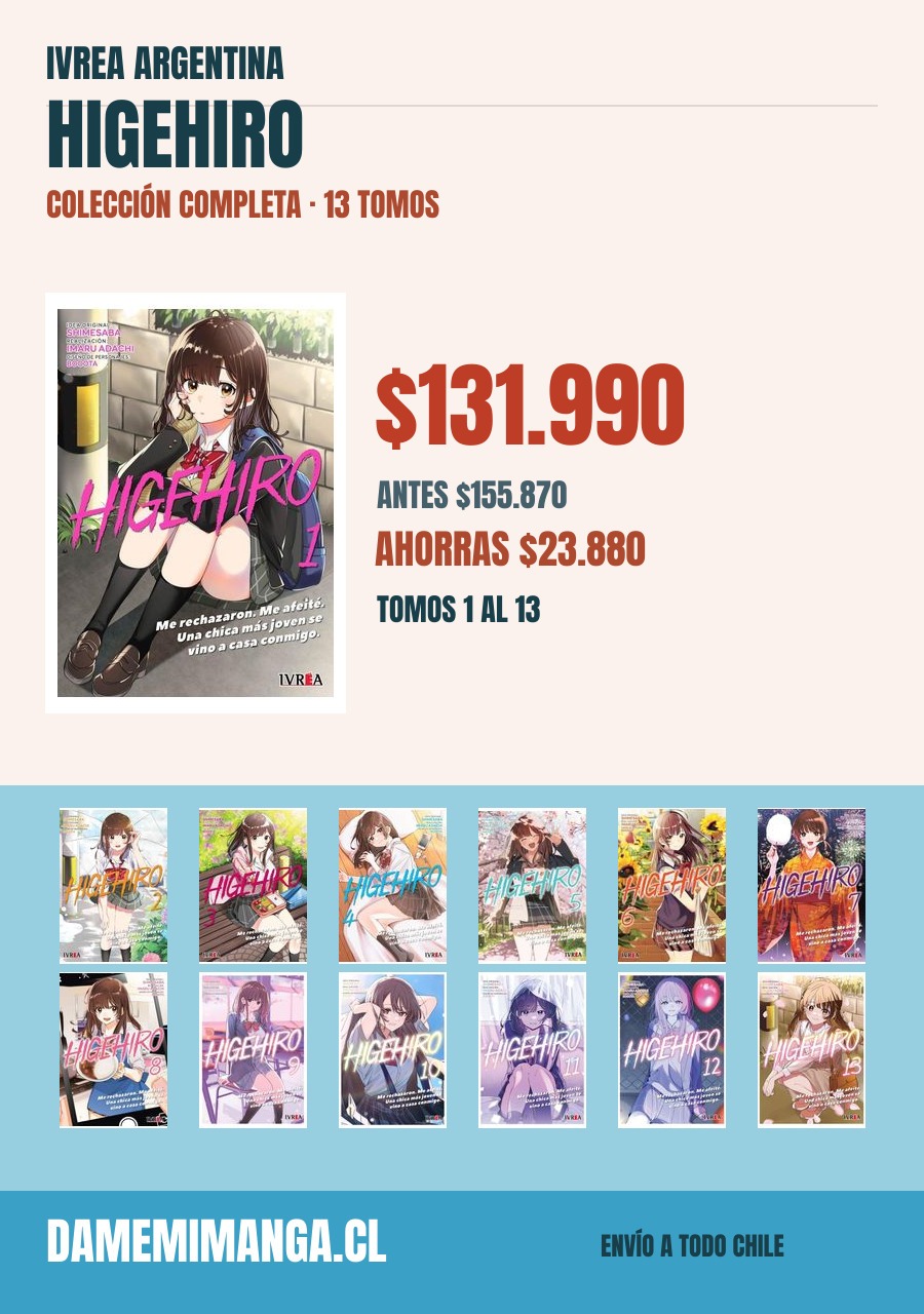 Higehiro Colección Completa (13 tomos) – Ivrea Argentina