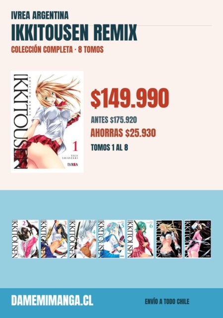 Ikkitousen Remix Colección Completa (8 tomos) – Ivrea Argentina