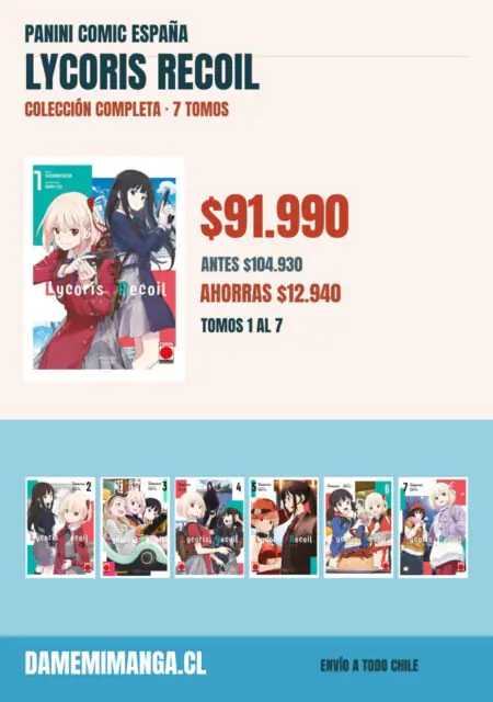 Lycoris Recoil Colección Completa (7 tomos) – Panini Comic España