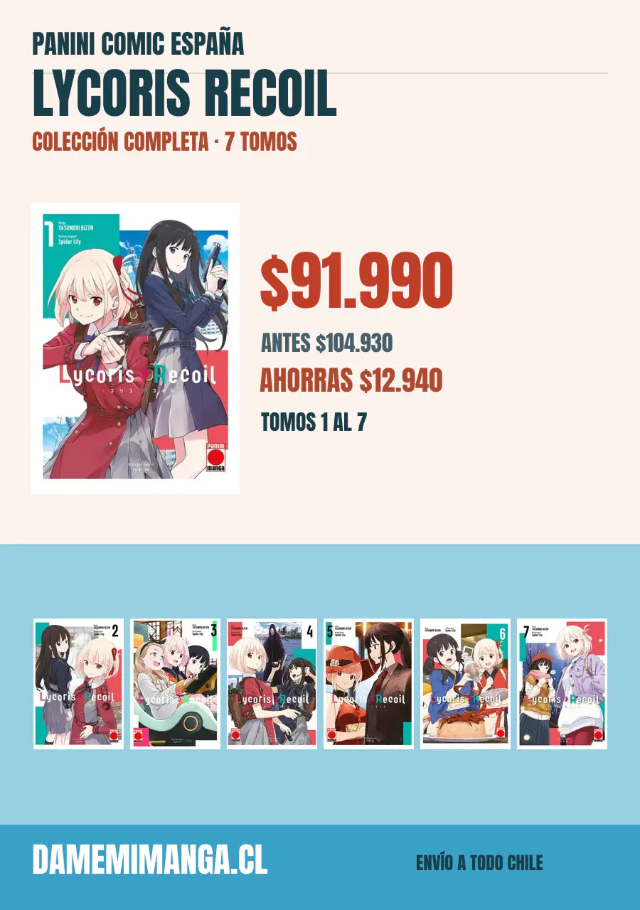 Lycoris Recoil Colección Completa (7 tomos) – Panini Comic España