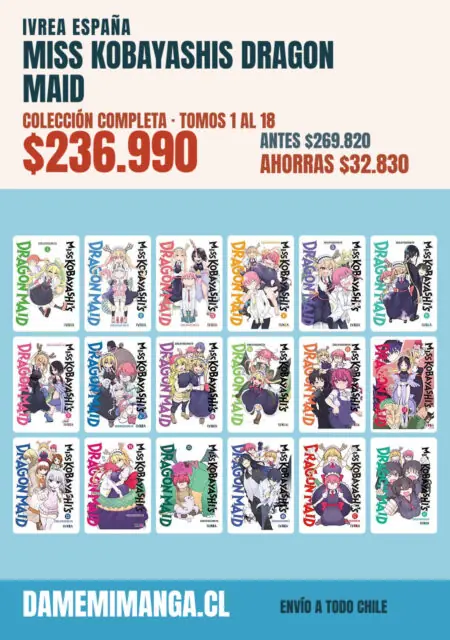 Miss Kobayashis Dragon Maid Colección Completa (18 tomos) – Ivrea España